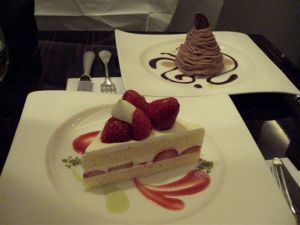 HENRI CHARPENTIERのショートケーキとモンブラン